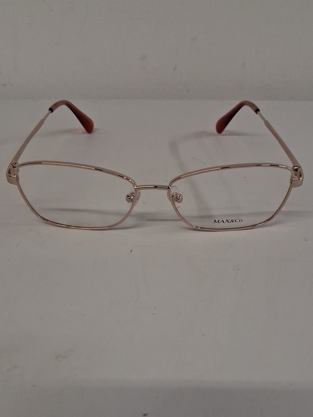 NWOT Rxable Women's Max & Co. MO5056 028 Rose Gold Rectangle Eyeglass Frames